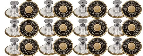 12 Pack Removable Buttons for Jeans Replacement Snap Buttons RRP £3.99 CLEARANCE XL £2.99