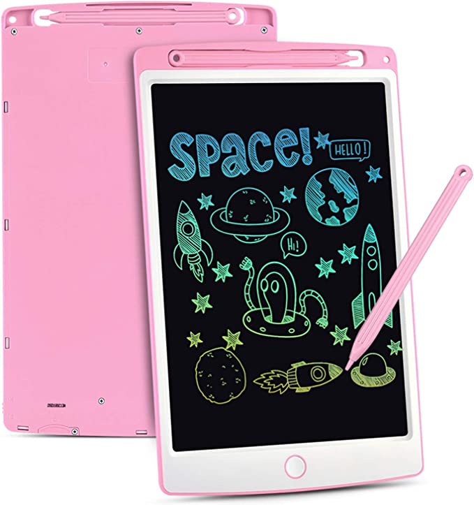 Deidentified Pink Colourful LCD Panel 10'' Writing Tablet RRP £14.99 CLEARANCE XL £11.99