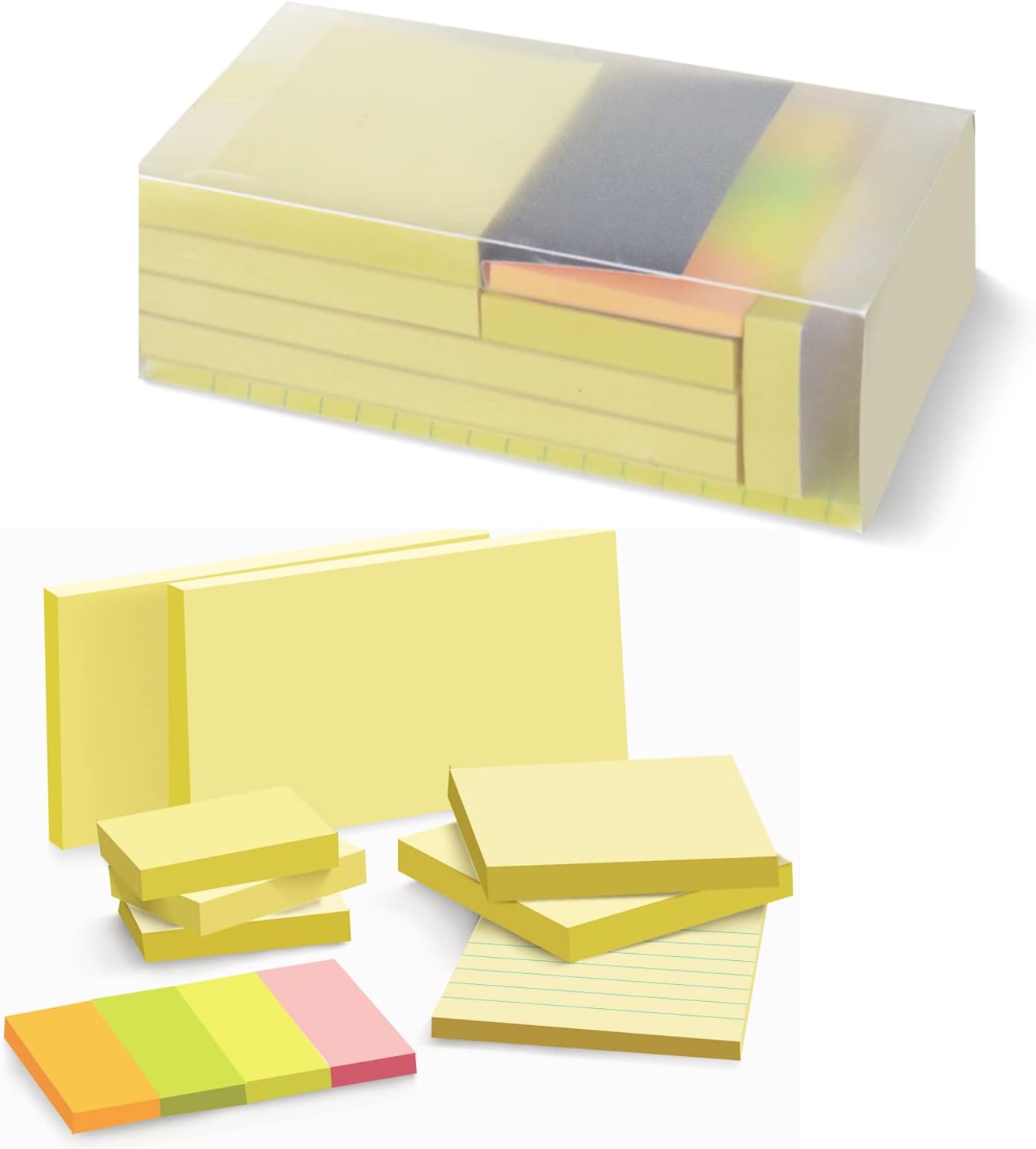 Assorted Office Sticky Notes Set 7 Pads In Varied Sizes 750 Sheets Total RRP £6.99 CLEARANCE XL £4.99