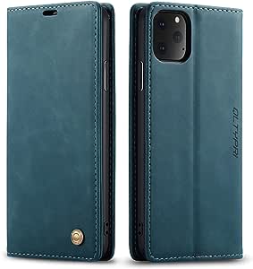 QLTYPRI Case for iPhone 11 Pro Vintage PU Leather Wallet Case Blue RRP £8.99 CLEARANCE XL £6.99