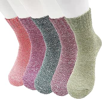 YZKKE 5 Pairs Womens Knit Woollen Socks UK Size 5-9 RRP £12.99 CLEARANCE XL £9.99