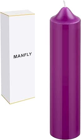 MANFLY 2 Pack Purple Low Temperature Candles RRP £9.99 CLEARANCE XL £7.99