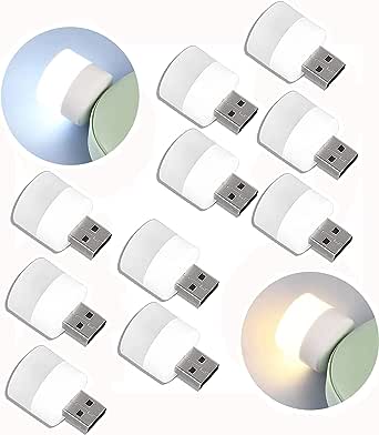 USB Lights By Night Light 5 Warm & 5 White Lights RRP £4.19 CLEARANCE XL £3.99