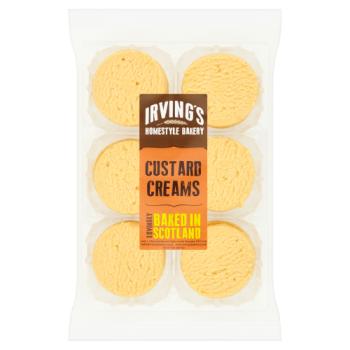 Irving's Home-style Bakery Custard Creams 6 Pack (May 23) RRP 1.89 CLEARANCE XL 99p