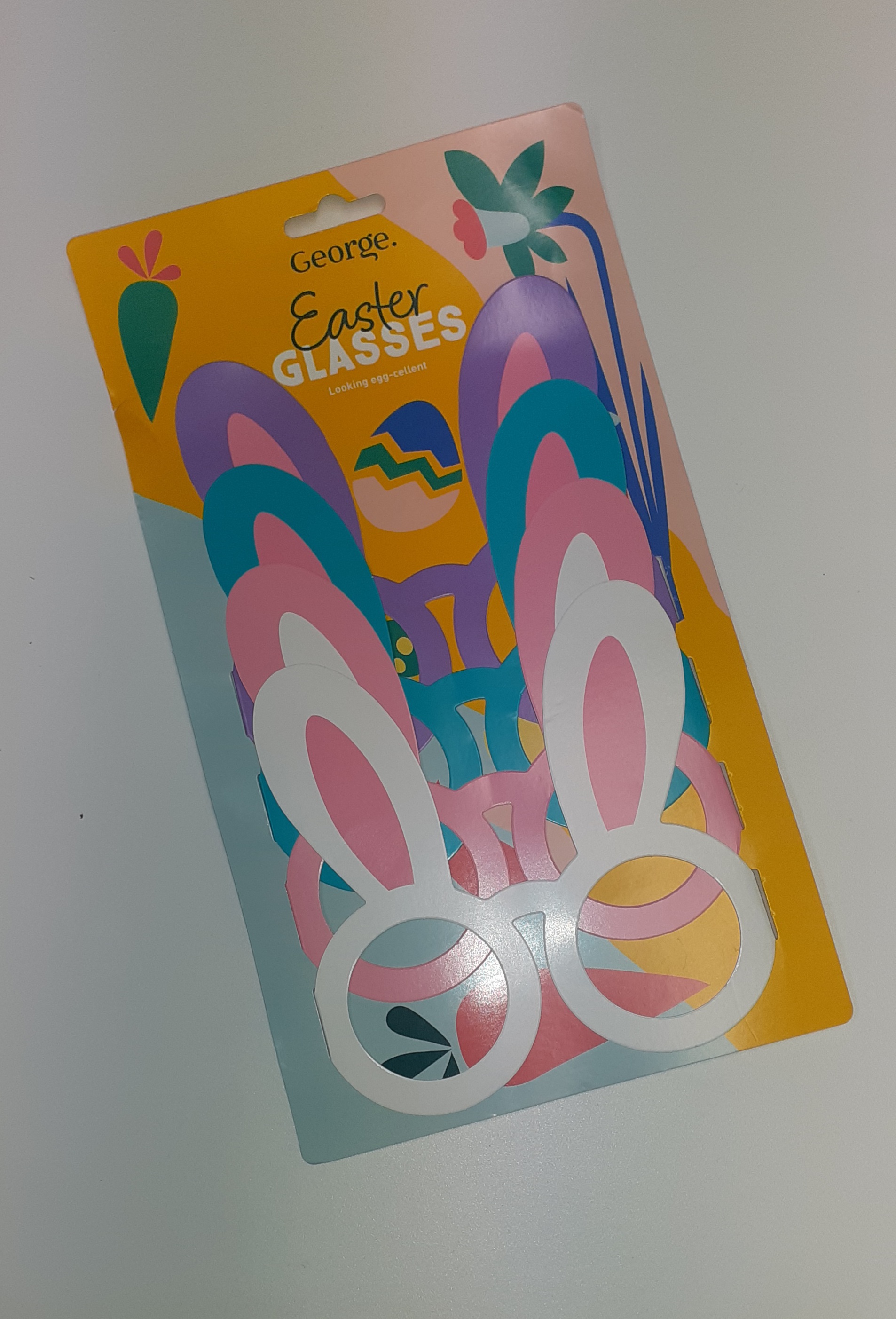 George Easter 4 Pack of Card Easter Glasses RRP £1.99 CLEARANCE XL 99p