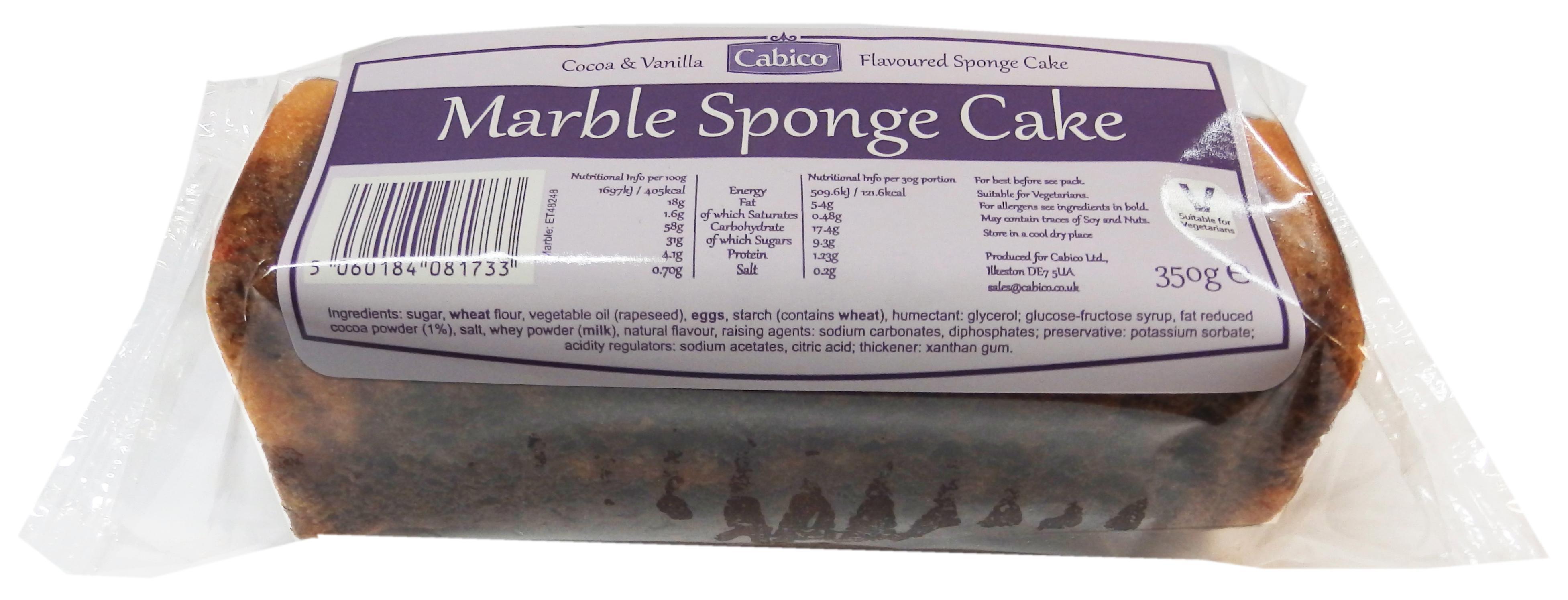 Cabico Marble Sponge Cake 350g (Aug 23) RRP £1.39 CLEARANCE XL 89p or 2 for £1.50
