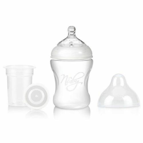 Nuby 3+ Months Wide Neck Bottle Anti-Colic Medium Flow RRP CLEARANCE  XL 99p - Main Image