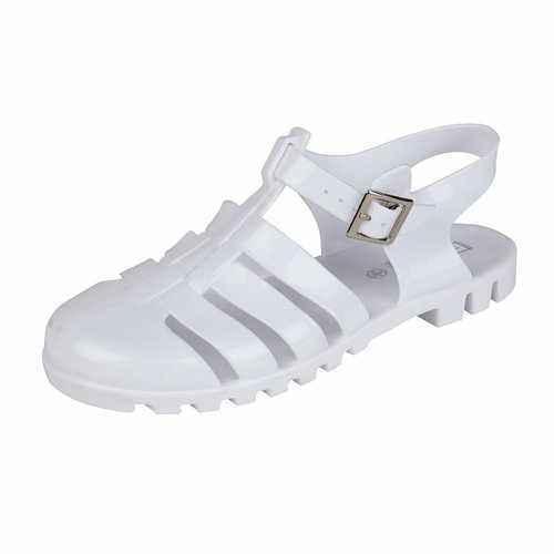 Truffle Collection WHITE PVC Jelly Sandals SIZE 5 RRP £12.99 CLEARANCE XL £2  Clearance Approved Food u0026 Drink and more