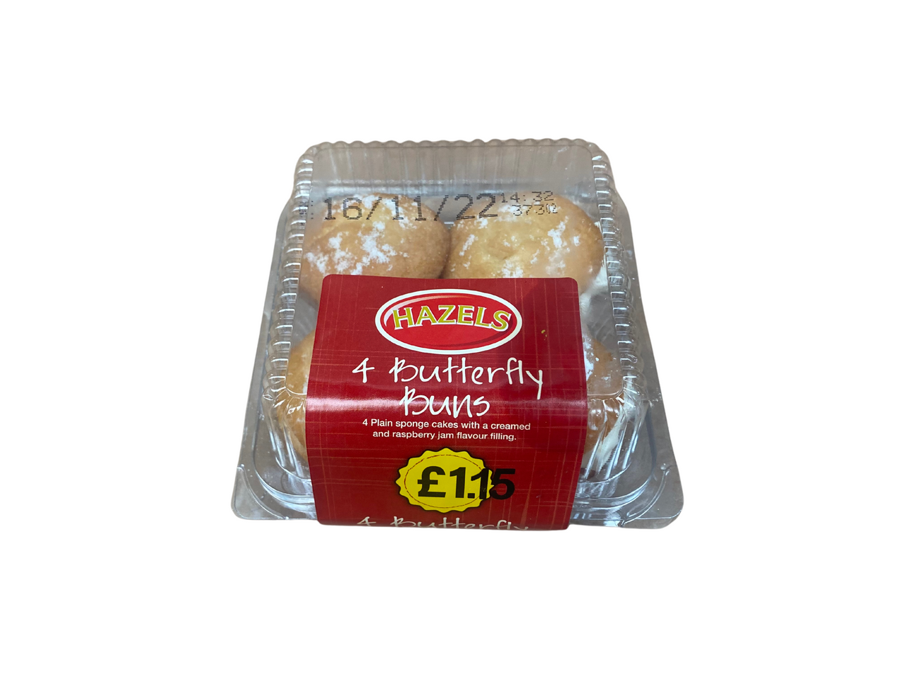 NEW PRICE Hazels 4x Butterfly Buns With Lemon RRP £1.00 CLEARANCE XL 39p or 3 for 99p