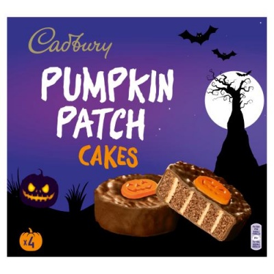 Cadbury Pumpkin Patch Cakes (Nov 23) 4 Pack RRP £2.50 CLEARANCE XL 99p